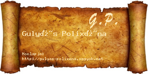 Gulyás Polixéna névjegykártya